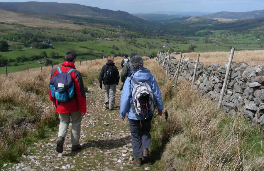 Descending Whernside towards Deepdale.