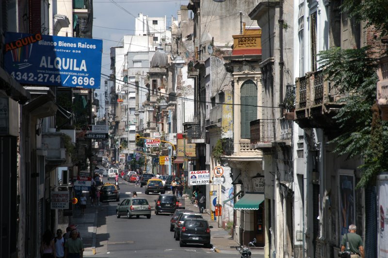 Street view, San Telmo District, Buenos Aires.