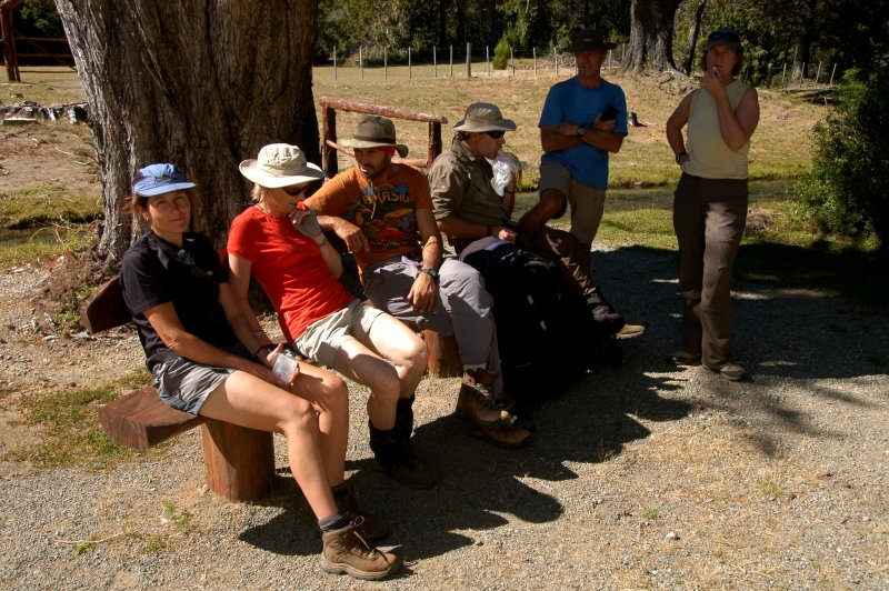 (L-R) Xandra, Sibylle, Kelson and Harald and (standing) Andre & Clare.
