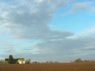 Beckfield Farm - somewhere across the ploughed field is a public footpath!