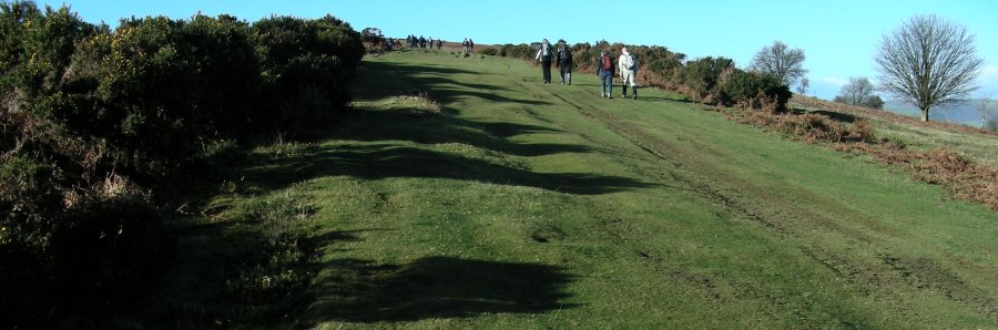 Ascending Hergest Ridge, near Kington, England.
